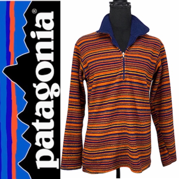 Patagonia Tops - Patagonia Capilene striped 1/4 zip
